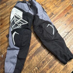 Fly Racing Motor Cross Bots  Pants in Black and Gray F-16